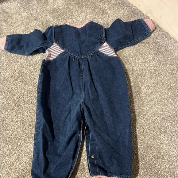 Vintage Bon Jour kids denim romper size 24 months - Picture 2 of 8